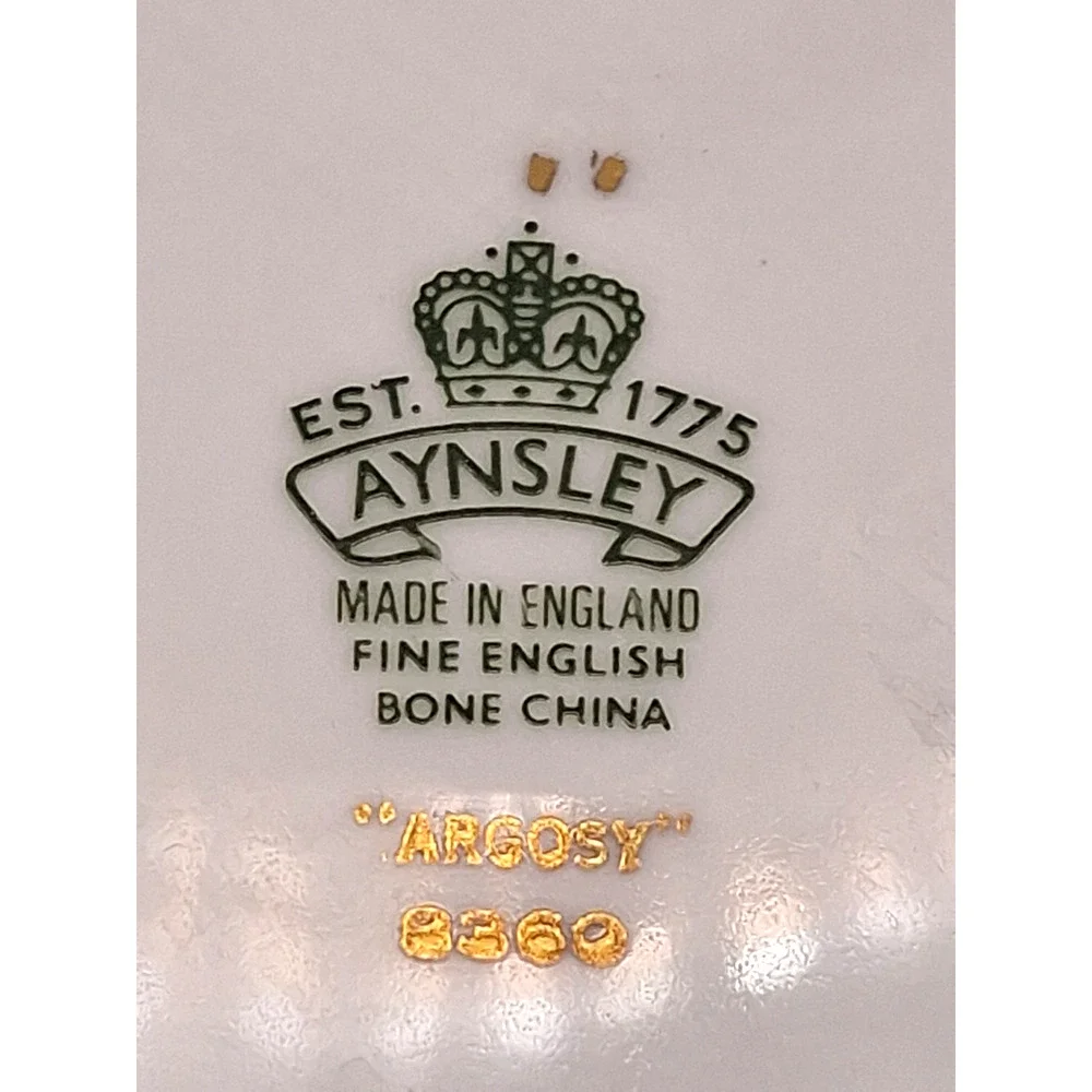 Vintage Aynsley Argosy 8360 Teapot England Bone China Heavy Gold Gilt Rare